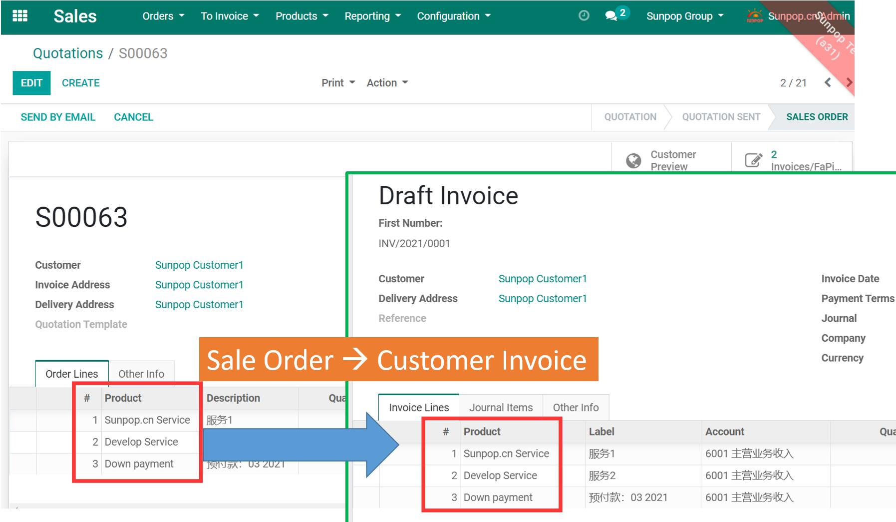 Account Invoicing Line Number Sequence, Bill Line Number