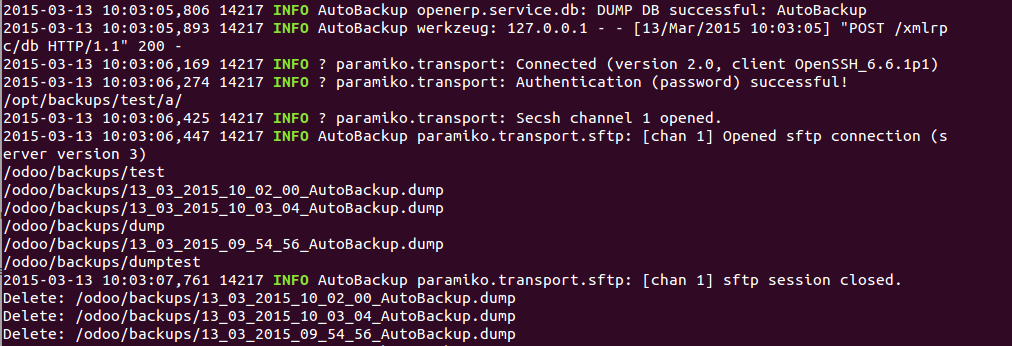Database Automated backups