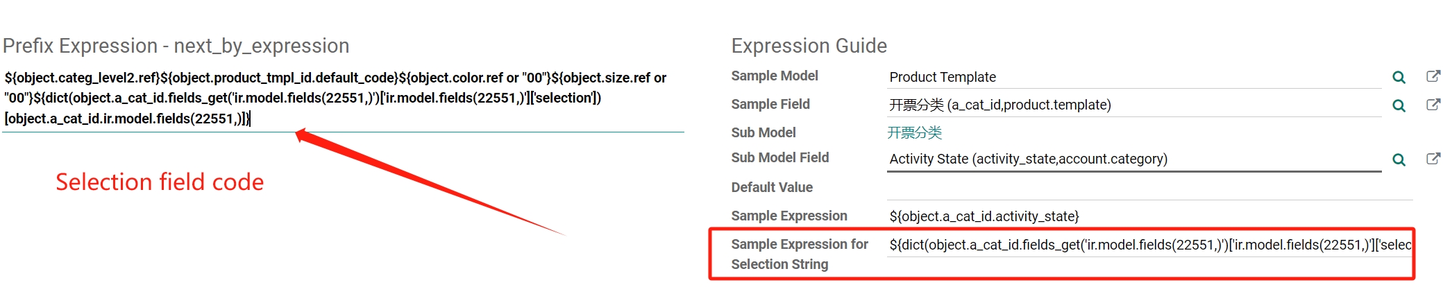 Product auto code by expression with rule pro