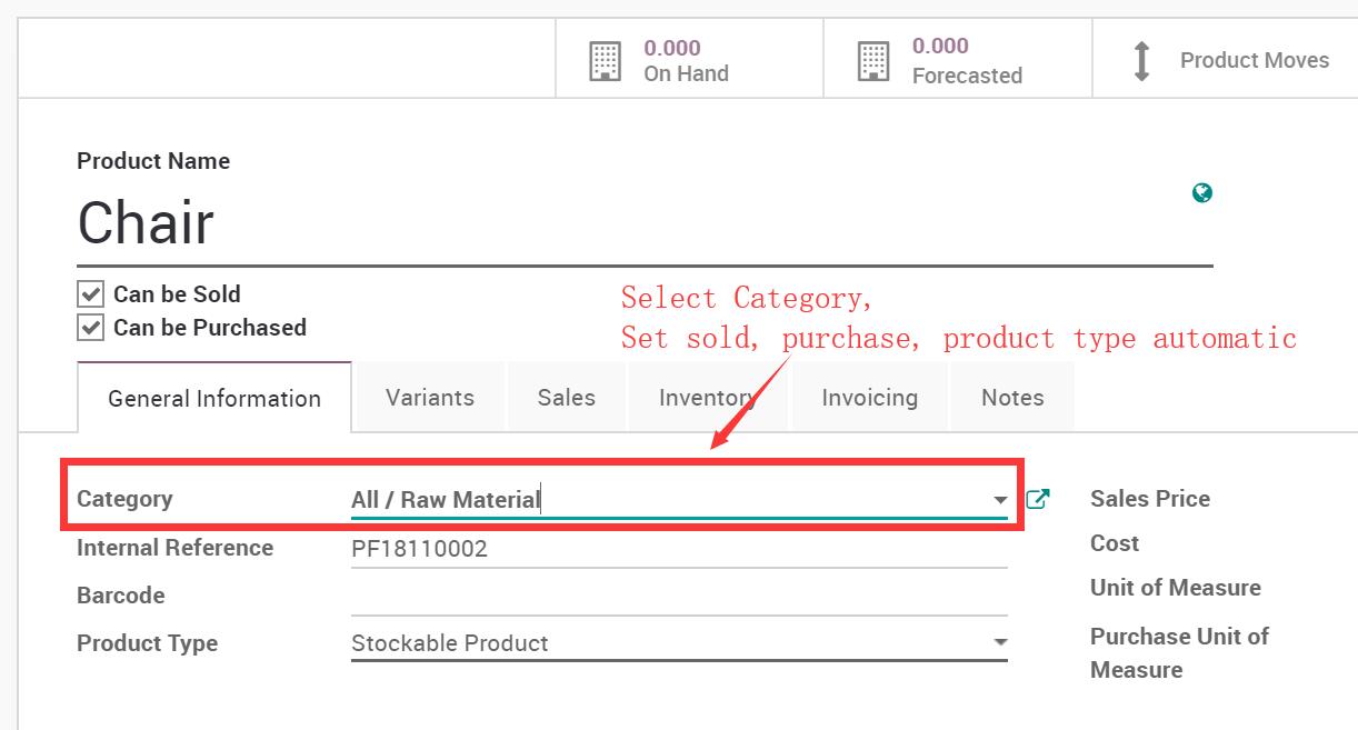 App Product Auto Value Auto Default by Category