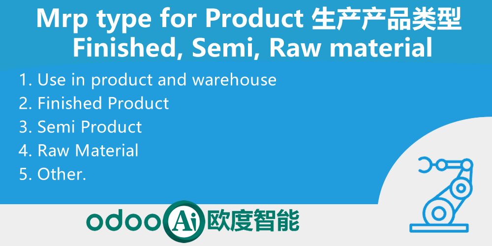 产品分成成品、半成品、原材料的MRP类型