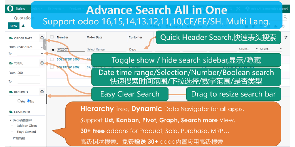 Advance purchase order navigator by date and vendor