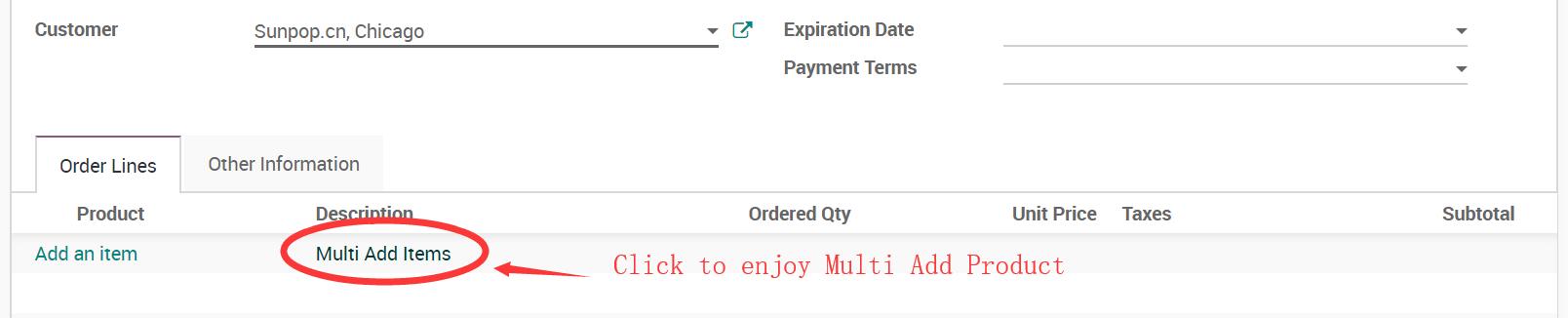 App Purchase Order Product Multi Add