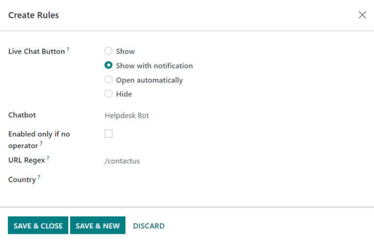 View of the kanban cards for the available Live Chat channels.