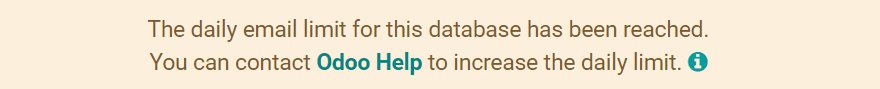 达到电子邮件限制时 Odoo 中的警告