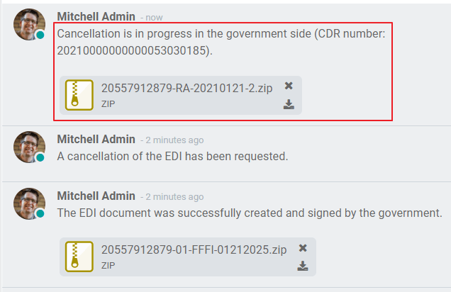 SUNAT发送的取消CDR