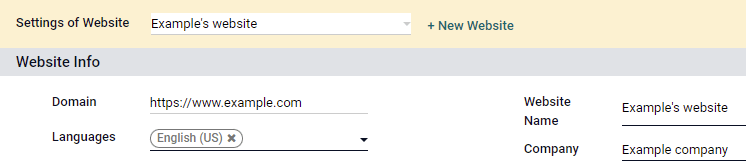 Configuring https://www.example.com as the Domain of the website