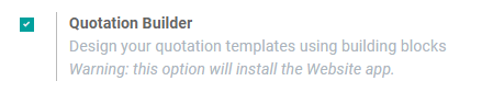How to enable quotation builder on Odoo Sales?