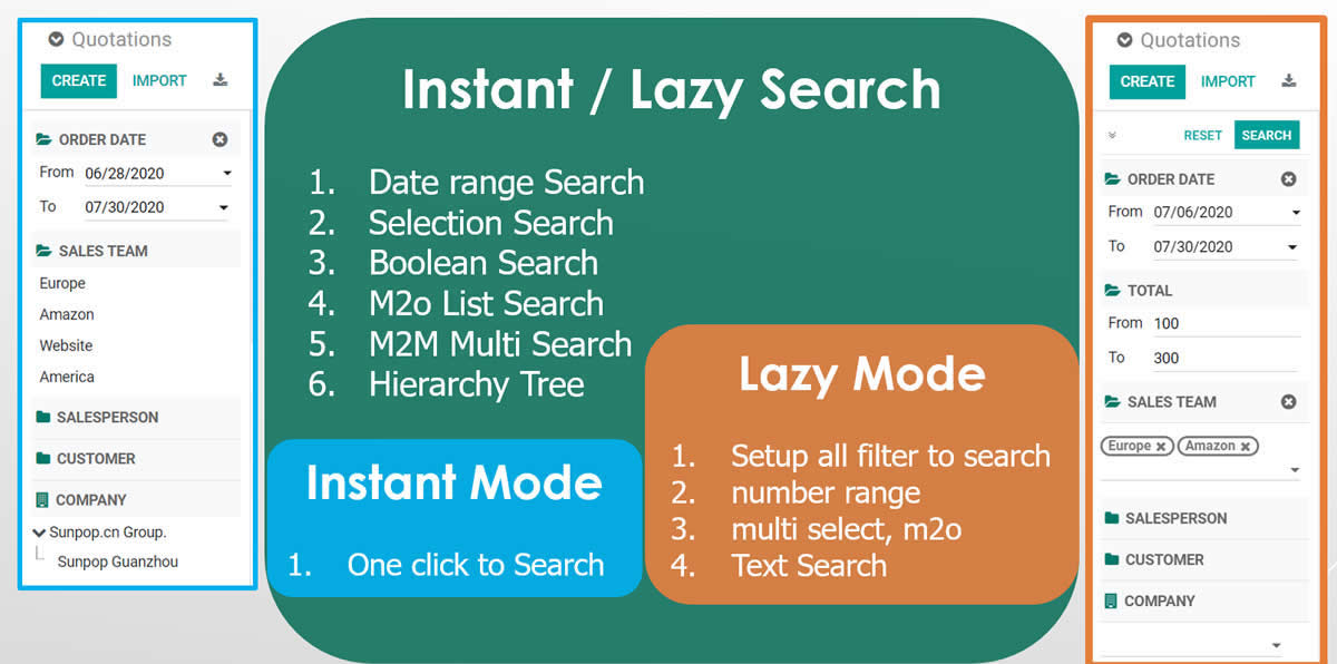 odoo高级搜索模块，可自定义任意搜索，支持即时搜索和全过滤条件设定搜索
