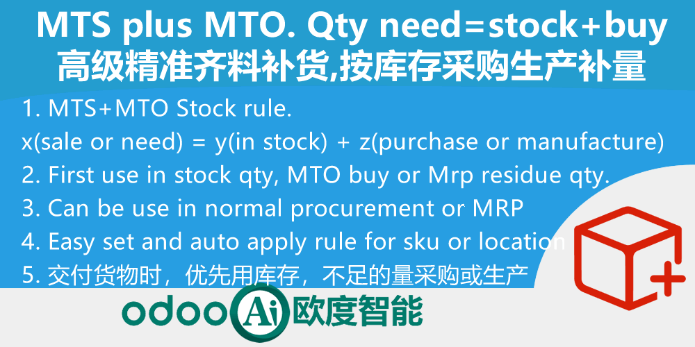 精准齐料补货,按库存差额自动补货-MTS plus MTO一键高级路线