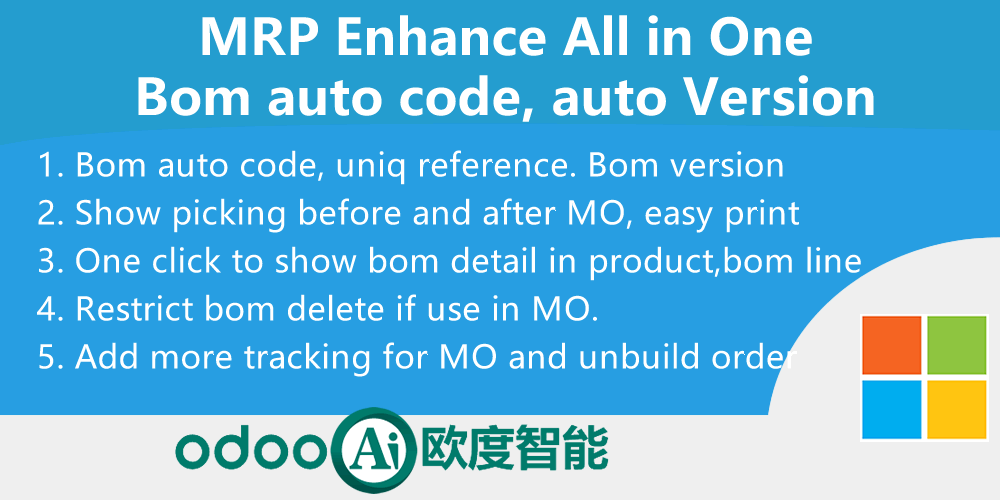 [app_mrp_pro] 生产制造开箱用-MRP增强插件-批量完成-BOM自动唯一编码等