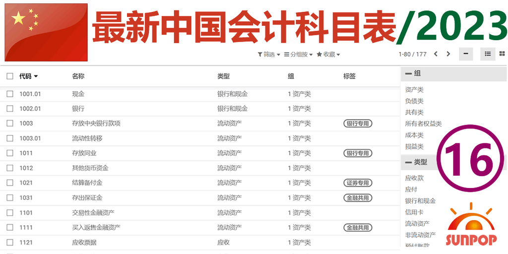 [l10n_cn_standard_latest] 2024最新中国企业标准会计科目表